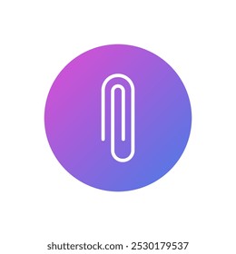 Icono de Vector de clip, símbolo de pin de diseño plano