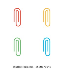 Vektorsymbol für Büroklammer, flaches Design-Stiftsymbol