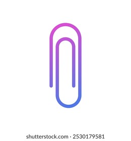 Vektorsymbol für Büroklammer, flaches Design-Stiftsymbol