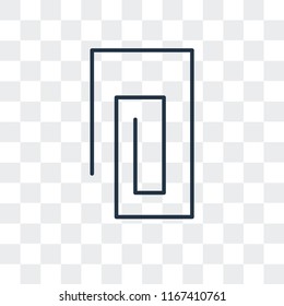 Paperclip vector icon isolated on transparent background, Paperclip logo concept