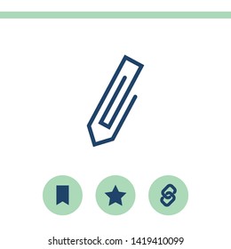 Paperclip vector icon. Simple flat icon on white background.