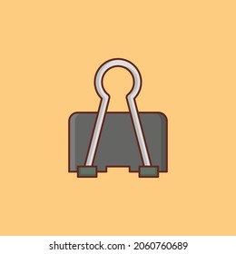 paperclip Vector illustration on a transparent background. Premium quality symbols. Vector Line Flat color  icon for concept and graphic design.