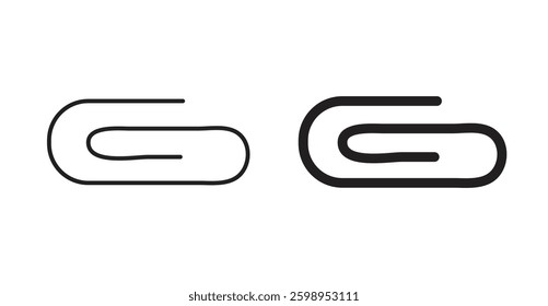 Paperclip vector line icon illustration collection.