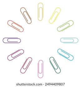 Paperclip Vector Symbol. Paper Clip Attachement Icon Illustration. EPS 10. 7891.