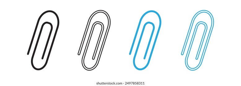 Paperclip Vector Symbol. Paper Clip Attachement Icon Illustration. EPS 10.