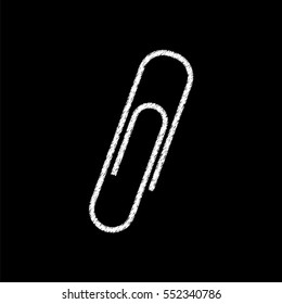 paperclip  - white vector icon