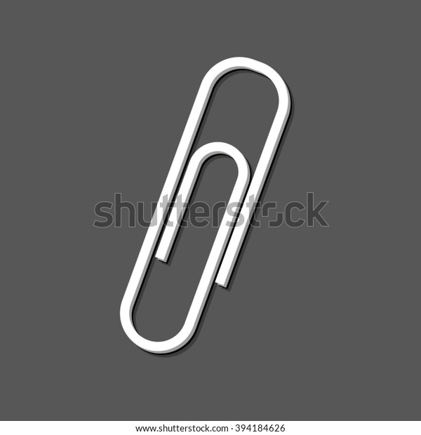 Paperclip White Vector Icon Shadow: vector de stock (libre de regalías ...