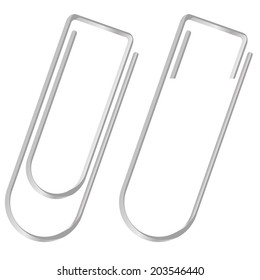 Paperclips clamped silver