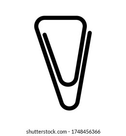 icono de clips. color editable aislado en fondo en blanco