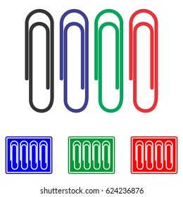 paperclips. icon. paper. clip. set