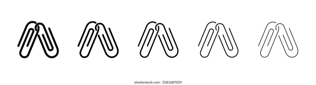 Paperclips icon Vector logo sign