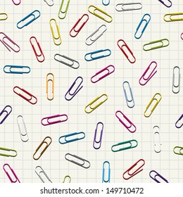 Paperclips seamless pattern. Will tile endlessly. 