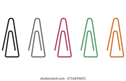 Icono de Vector de clips. aislado sobre fondo blanco. Ilustración vectorial. EPS 10