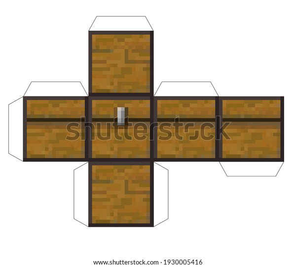 Papercraft Mini Dirt Block chest. Papercraft 5 Classic Blocks. Bricks