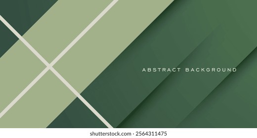 Papercut abstract 3D background with gradient green square pattern combination bright color on background. Eps10 vector