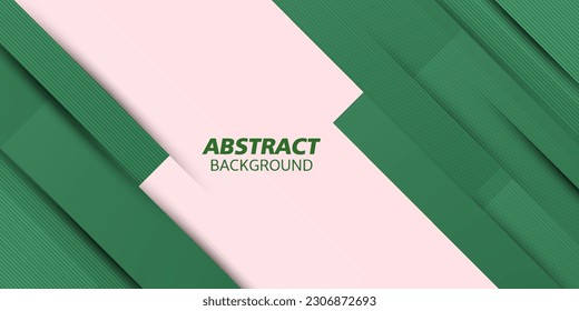 Papercut abstract background with gradient green square pattern combination soft color on bright background. Eps10 vector