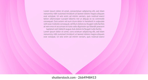 Fundo abstrato de corte de papel com gradiente suave de cor rosa. Design moderno na moda em vetores Ilustração