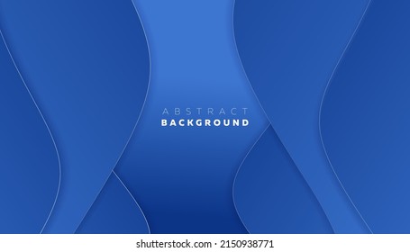Plantilla de fondo abstracto de papel con diseño de onda de estilo