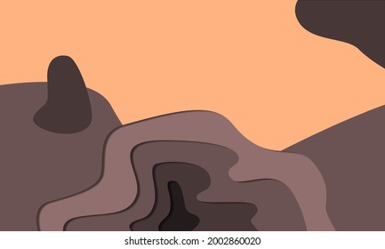 papercut abstract design with soft color combination