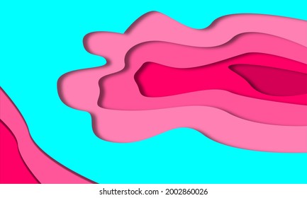 papercut abstract design with soft color combination