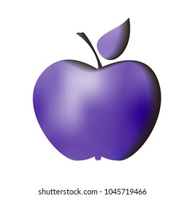 Papercut an Apple.3D papercut. vector banner