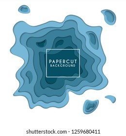 Papercut background design template. Vector eps 10