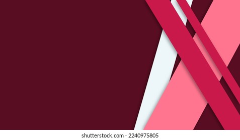 Papierschnitt-Hintergrund Geometrische Überlappungsebenen mit Streifen rot-weißer Farbe mit Kopienraum