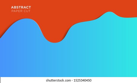 papercut background with gradient colorful, can be used banner, dynamic wallpaper, flyer, business cover, vector.