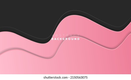 Papercut background with Realistic pink and black colour background