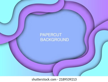 Papercut Background. Vector design layout for business presentations, flyers, posters and invitations. Colorful carving art.