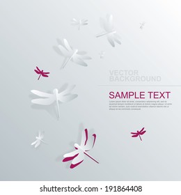 Papercut Dragonflies Design