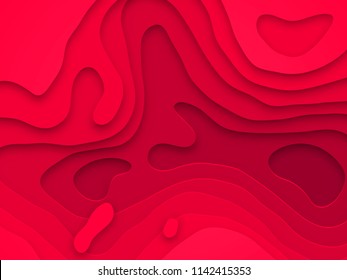 Fondo de patrón geométrico en papel o corte 3D líquido de color púrpura con multicapa de color rosa rojo para diseño de afiches o banners web