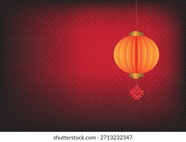 Lanterna de corte de papel no padrão chinês para o festival de ano novo chinês.