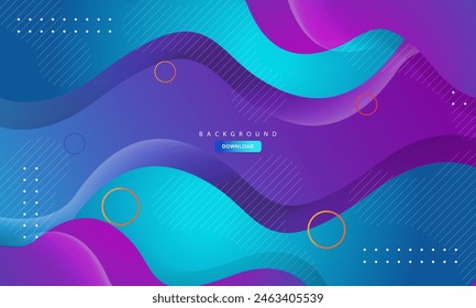 Papercut layers background with blue and purple decorative design vector