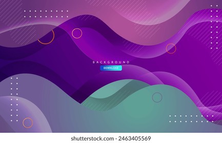 Fondo de capas de papel cortado con Vector de diseño decorativo azul y púrpura