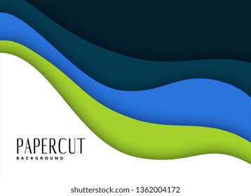 papercut layers background in business theme colors