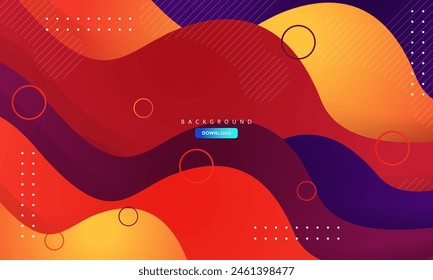 Papercut layers background with orange and purple decorative design vector