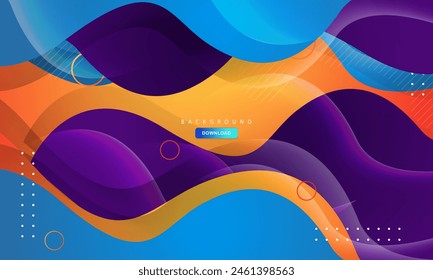 Papercut layers background with orange and purple decorative design vector