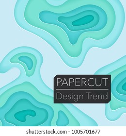 Papercut Layers On White Paper. Craft Colorful 3d Multi Layers Texture. Abstract Paper Cut Shapes, Carving Art Background Template Design. Smooth Origami Paper Cut. Vector Banner Or Poster