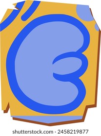Papercut Letter Alphabet Vector Element