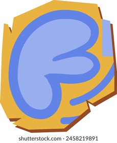 Papercut Letter Alphabet Vector Element