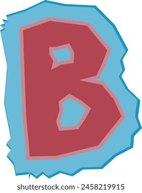 Papercut Letter Alphabet Vector Element