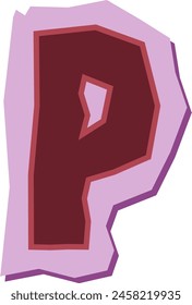 Papercut Letter Alphabet Vector Element