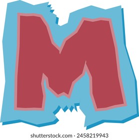 Papercut Letter Alphabet Vector Element