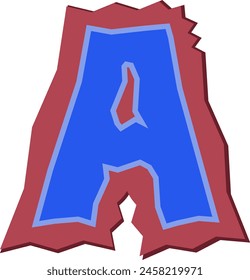 Papercut Letter Alphabet Vector Element