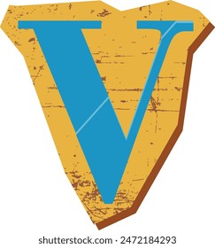 Elemento de Vector de alfabeto de letra recortada