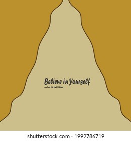 papercut motivation for brown background