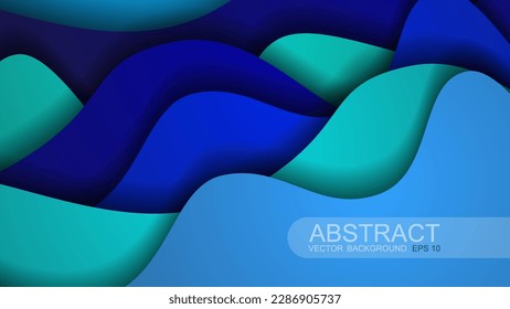 Papercut multi layer 3D color texture vector background. Delicate origami paper cut shapes