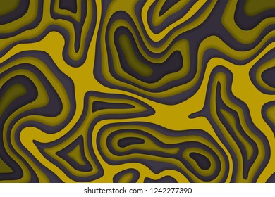 Papercut multi layers 3D color texture vector background. Abstract topography concept design or flowing liquid illustration for website template. 