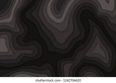 Papercut multi layers 3D color texture vector background. Abstract topography concept design or flowing liquid illustration for website template. 